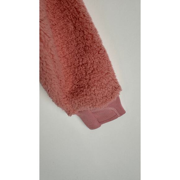 Athleta So Snug Sherpa Hoodie 2.0 Girls Large Aphrodite Pink New Long Sleeve - Picture 3 of 8